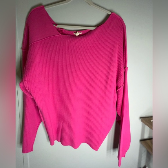 Pink Asymmetrical Sweater - Picture 2 of 2